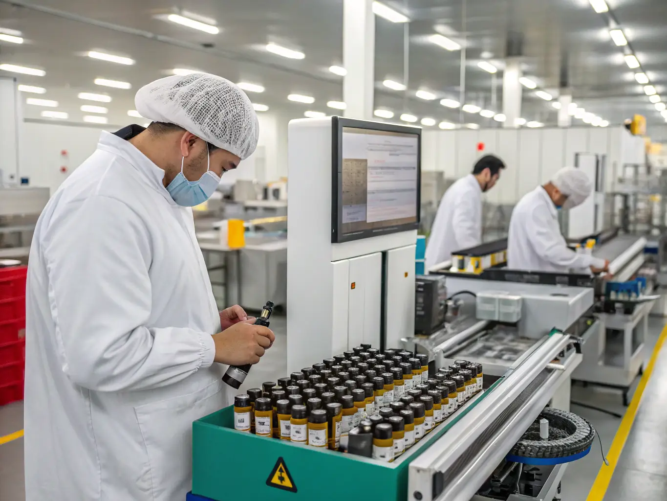 A modern vape manufacturing facility in the United States, showcasing advanced production lines and quality control processes.