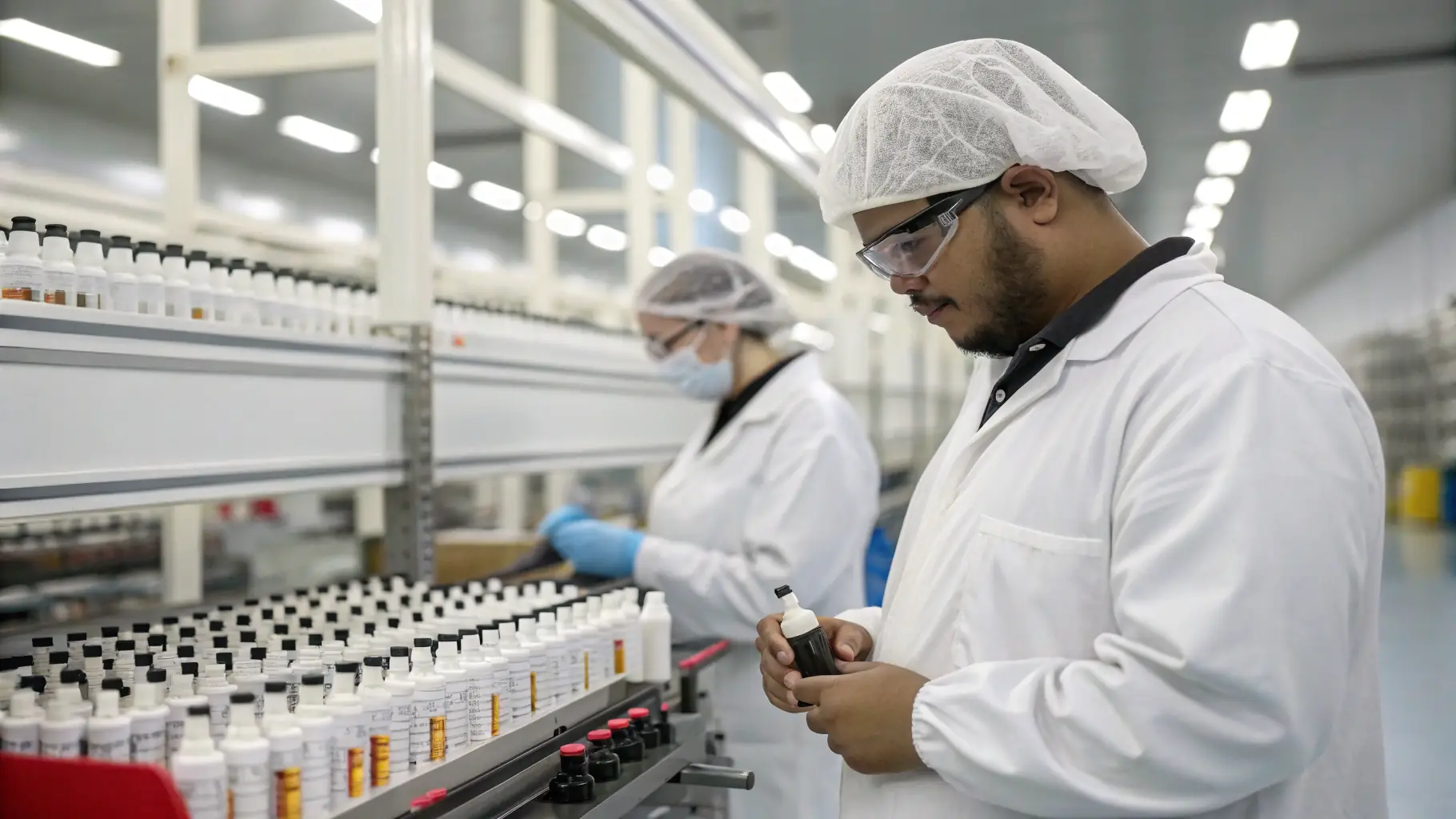 A modern vape factory in China, showcasing advanced manufacturing equipment and a clean, organized production environment.